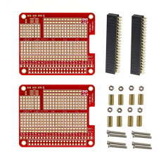 Switian 2PCS PCB Prototype Double Face - Carte Circuit Imprimé Compatible Raspberry Pi 2/B+/A+ avec en-têtes et Vis Incluses