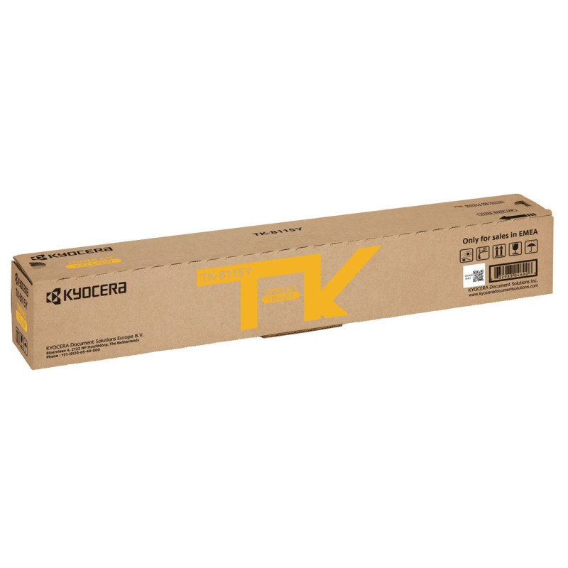 Toner Kyocera TK-8115Y d'origine. Jaune, 6.000 pages ISO 19798, compatible avec ECOSYS M8124cidn, ECOSYS M8132cidn Toner Kyocera TK-8115Y d'origine. Jaune, 6.000 pages ISO 19798, compatible avec ECOSYS M8124cidn, ECOSYS M8132cidn