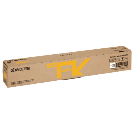 Toner Kyocera TK-8115Y d'origine. Jaune, 6.000 pages ISO 19798, compatible avec ECOSYS M8124cidn, ECOSYS M8132cidn