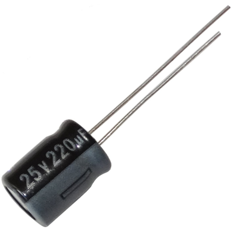 Aerzetix: 10x Condensateur électrolytique Chimique 220µF ± 20% 25V THT 105°C 2000h Ø8x12mm Radial Aerzetix: 10x Condensateur électrolytique Chimique 220µF ± 20% 25V THT 105°C 2000h Ø8x12mm Radial