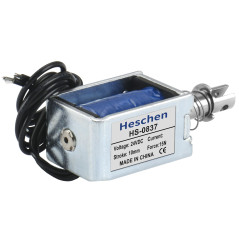 Heschen Électroaimant solénoïde HS-0837 DC24V 15N 10mm course Pull Type cadre ouvert