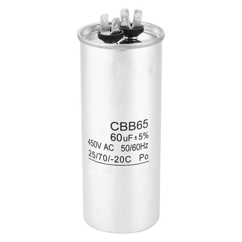 Condensateur générique de climatiseur CBB65 60UF 450V, moteur de condensateur de début de compresseur de climatisation de papier Condensateur générique de climatiseur CBB65 60UF 450V, moteur de condensateur de début de compresseur de climatisation de papier