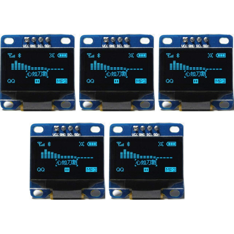 TECNOIOT 5 × Displays OLED 128×64 Bleu TECNOIOT 5 × Displays OLED 128×64 Bleu