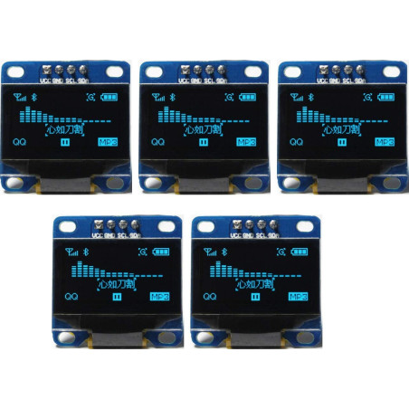 TECNOIOT 5 × Displays OLED 128×64 Bleu