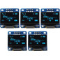 TECNOIOT 5 × Displays OLED 128×64 Bleu TECNOIOT 5 × Displays OLED 128×64 Bleu