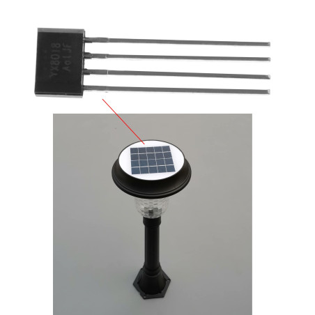 20 Pièces YX8018 Puce de Contrôle de Lumière de Pelouse Solaire Pilote de LED Transistor de Lumière de Jardin Solaire TO-94 1.2V