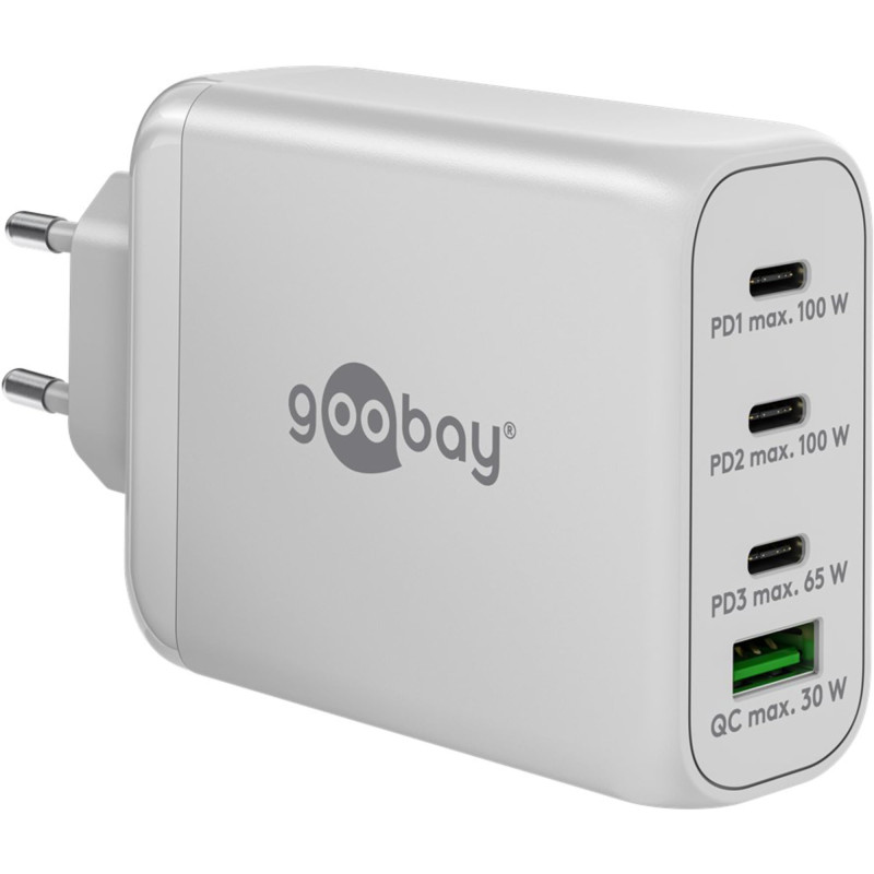 goobay Multiport Power Delivery Chargeur USB C 100 W/Bloc d'alimentation Compact Ultra Rapide pour 4 appareils/Port USB Quick Ch goobay Multiport Power Delivery Chargeur USB C 100 W/Bloc d'alimentation Compact Ultra Rapide pour 4 appareils/Port USB Quick Ch