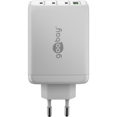 goobay Multiport Power Delivery Chargeur USB C 100 W/Bloc d'alimentation Compact Ultra Rapide pour 4 appareils/Port USB Quick Ch