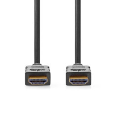 NEDIS Câble HDMI haute vitesse de 1,5 m avec Ethernet, plaqué or [noir]