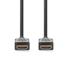 NEDIS Câble HDMI haute vitesse de 1,5 m avec Ethernet, plaqué or [noir]