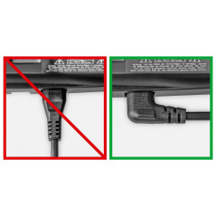 Goobay 97346 Câble d'alimentation prise EU type C coudé vers prise double Femelle type C7 coudé; 1,0 m; noir