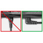 Goobay 97346 Câble d'alimentation prise EU type C coudé vers prise double Femelle type C7 coudé; 1,0 m; noir