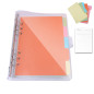 Nizirioo Carnet de notes A5 transparent - 6 anneaux ronds en PVC souple - Rechargeable - Format A5 - Avec papier de remplissage Nizirioo Carnet de notes A5 transparent - 6 anneaux ronds en PVC souple - Rechargeable - Format A5 - Avec papier de remplissage