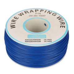 200m Rouleau de Câble Électrique 0.25mm 30AWG 80℃ Câble de Test Isolant PVC Fil Électrique en Cuivre Etamé à un Noyau pour Wrapp