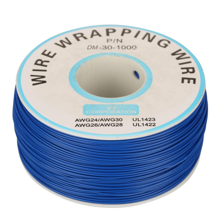 200m Rouleau de Câble Électrique 0.25mm 30AWG 80℃ Câble de Test Isolant PVC Fil Électrique en Cuivre Etamé à un Noyau pour Wrapp