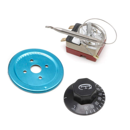 Ocobudbxw Contrôleur de température 250V 16A 30-110 Celsius Thermostat Bouton Interrupteur Capillaire