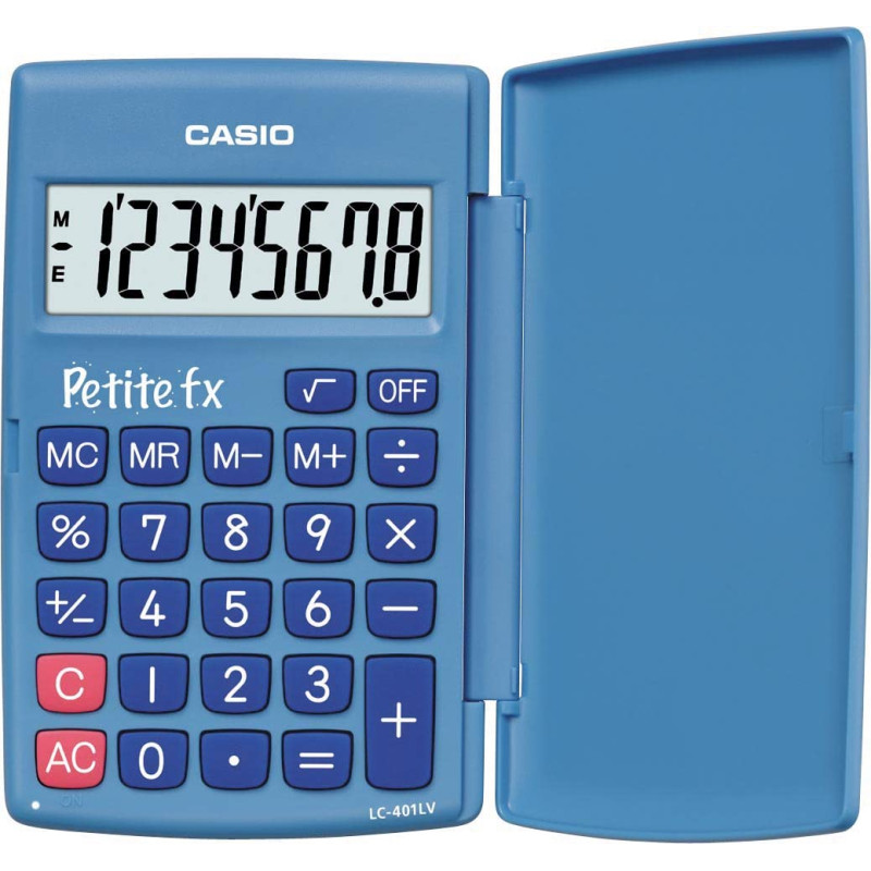 Casio LC-401LV-BU-BOITE Calculatrice Scolaire Primaire Bleu