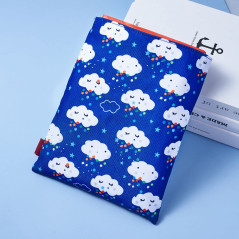 Lparkin Couverture protège-livre Motifs nuages, Tissu, Medium