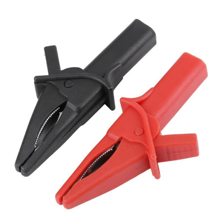 Pinces 2 pièces Raccord de DSO3064 HT18A Grandes Pinces Dolphin Gator rouge + noir pour oscilloscope