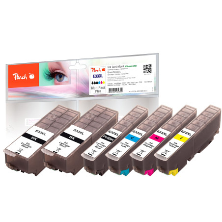 Peach Cartouche d'encre noir taille XL compatible avec imprimante Canon Multi-pack XL cyan, foto schwarz, gelb, magenta, schwarz