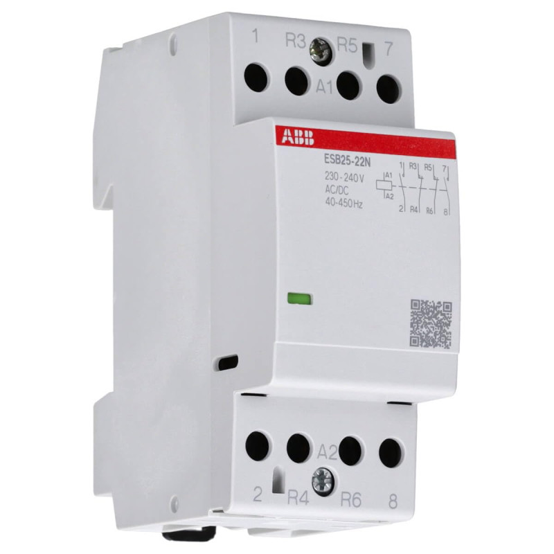 ABB ABB1SAE231111R0622 Contacteur d'installation pour carte de distribution, 4 pôles, 25 A, 220/400 V DC/AC