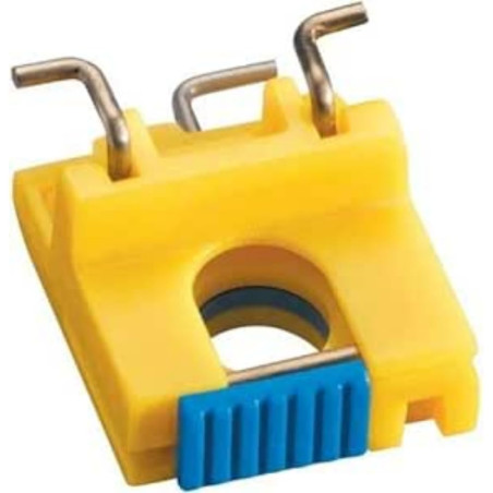Hager Dispositif de blocage scellable pour interrupteurs automatiques série M/N/HM/ML, Interrupteur au pied, Jaune, IP65