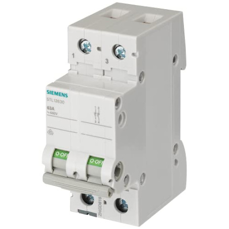 Siemens SENTRON Interrupteur 70 mm 400 V 2 modules 35 mm2 2 pôles 40 A