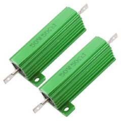sourcing map 2 pcs sur châssis 50W 50 ohms 5% d'aluminium cas Résistances bobinées