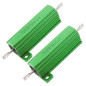 sourcing map 2 pcs sur châssis 50W 50 ohms 5% d'aluminium cas Résistances bobinées sourcing map 2 pcs sur châssis 50W 50 ohms 5% d'aluminium cas Résistances bobinées