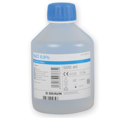 B-Braun - Solution saline stérile Ecotainer, pour une irrigation rapide avec un volume élevé de solution, 10 x 500 ml, 36555