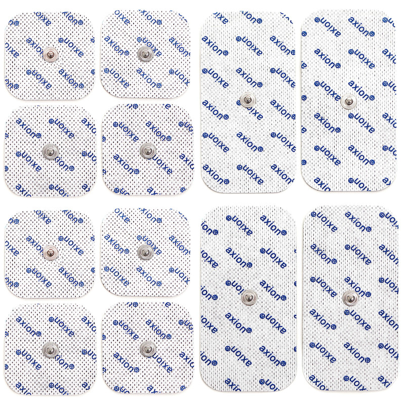 12 électrodes axion 10x5 cm et 5x5 cmm | Compatible avec les appareils Beurer et Sanitas | Electrostimulateur TENS et EMS avec c 12 électrodes axion 10x5 cm et 5x5 cmm | Compatible avec les appareils Beurer et Sanitas | Electrostimulateur TENS et EMS avec c