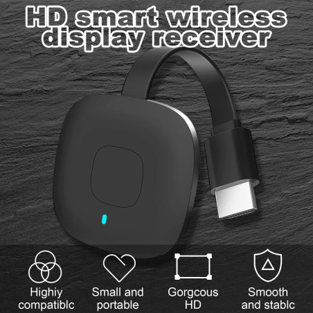 OBEST Récepteur Vidéo 1080 sans Fil,Wireless HDMI Display Adaptateur pour Android/Windows/PC vers TV HD/Moniteur/Projecteur/Mac