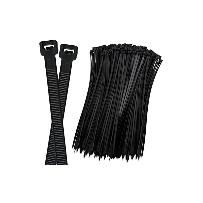 ISOLATECH Lot de 100 colliers de serrage noirs 160mm x 2,5mm en nylon, résistants à la chaleur et aux UV, haute résistance à la ISOLATECH Lot de 100 colliers de serrage noirs 160mm x 2,5mm en nylon, résistants à la chaleur et aux UV, haute résistance à la