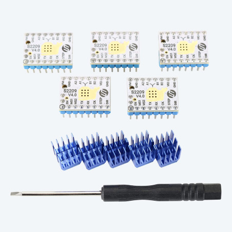 BCZAMD Imprimante 3D Pièces de mise à niveau FYSETC S2209 V4.0 Pilote de moteur pas à pas Step Sticks Mute Driver 256 Micro Pas