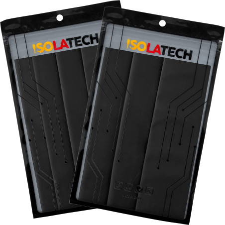 ISOLATECH Gaine thermorétractable 3:1 set avec adhésif noir Ø20mm 0,8 mètre en 4pcs x 20cm et Ø30mm 0,6 mètre en 3pcs x 20cmrési