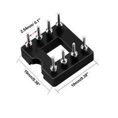 Oiyagai Lot de 30 Supports DIP IC 8 Broches – Pas 2,54 mm, Socket à Trous Ronds à Souder sur PCB, Adaptateurs pour Circuits Inté