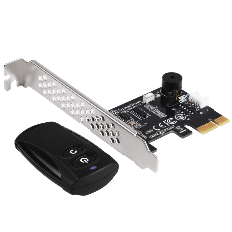 SilverStone SST-ES02-PCIe - Télecommande sans-fil 2.4G pour allumer/redémarrer l'ordinateur, Le haut-parleur PC intégré, PCIe SilverStone SST-ES02-PCIe - Télecommande sans-fil 2.4G pour allumer/redémarrer l'ordinateur, Le haut-parleur PC intégré, PCIe