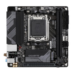 GIGABYTE B650I AX Carte mère - AMD Ryzen série 9000, VRM 5+2+1 Phases, jusqu'à 6400 MHz DDR5 (OC), 1xPCIe 4.0 M.2, LAN 2,5 GbE,