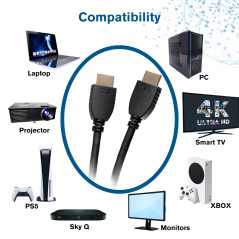 C2G /Cables to Go 56784 Câble HDMI haute vitesse avec Ethernet pour appareils 4K 3 m