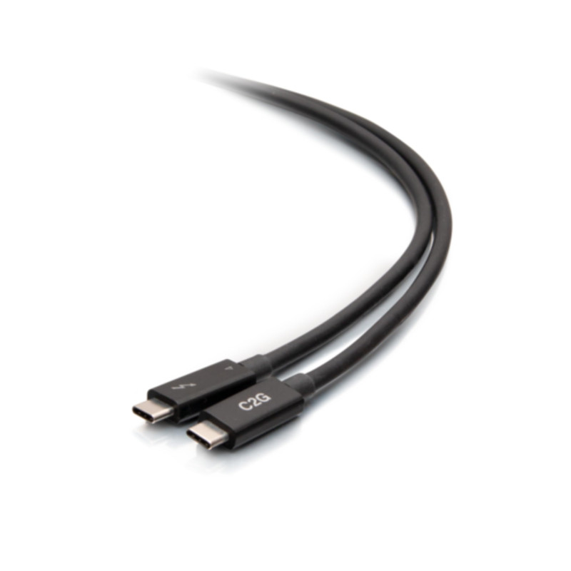 C2G Câble Actif Thunderbolt™ 4 USB-C de 2 m (1,8 m) Vitesses de Transfert de 40 Gbit/s, Alimentation 100 W et vidéo 4K C2G Câble Actif Thunderbolt™ 4 USB-C de 2 m (1,8 m) Vitesses de Transfert de 40 Gbit/s, Alimentation 100 W et vidéo 4K