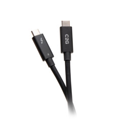 C2G Câble Actif Thunderbolt™ 4 USB-C de 2 m (1,8 m) Vitesses de Transfert de 40 Gbit/s, Alimentation 100 W et vidéo 4K