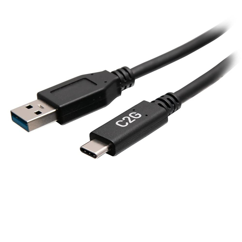 C2G Câble USB-C[R] mâle vers USB-A mâle 15,2 cm – USB 3.2 Gen 1 (5 Gbit/s)