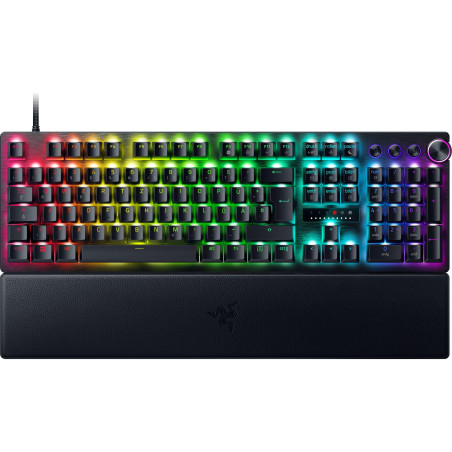 Razer Huntsman V3 Pro - Clavier Optique analogique e-Sport Snap Tap & déclencheur Rapide (Mode feu Rapide, Bouton Rotatif Multif