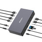Verbatim USB-C Pro Station d'accueil 17 en 1 Hub multiport vers HDMI 4K et 8K, USB-A et USB-C, PD 100 W, AUX, Lecteur de Cartes, Verbatim USB-C Pro Station d'accueil 17 en 1 Hub multiport vers HDMI 4K et 8K, USB-A et USB-C, PD 100 W, AUX, Lecteur de Cartes,