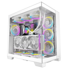 Antec C8 Blanc, Ventilateurs Non Inclus, Compatible RTX 40, Double Chambre, Design sans Outil, Type C, Support de radiateur de 3