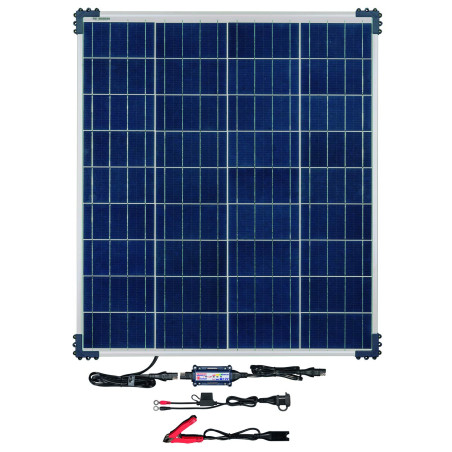 OptiMate TecMate Solar + 80W Solar Panel, TM-523-8, Chargeur-Mainteneur-Récupérateur de Batterie Solaire étanche 12 V 6.66 A en 