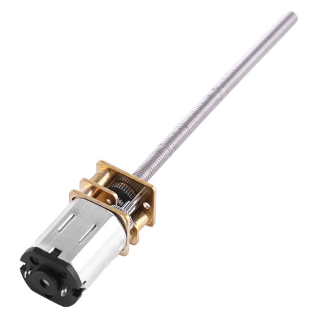 Moteur à engrenages DC6V Motoréducteur N20 avec arbre de sortie à filetage long M3*55mm (6V 200RPM)