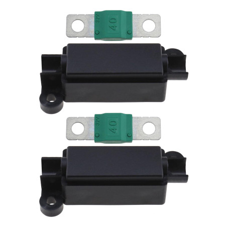 EMSea 2pcs Porte-fusibles Midi et 2pcs Fusibles Midi 40Amp Remplcacement pour Voitures Camions Véhicules de Construction Machine