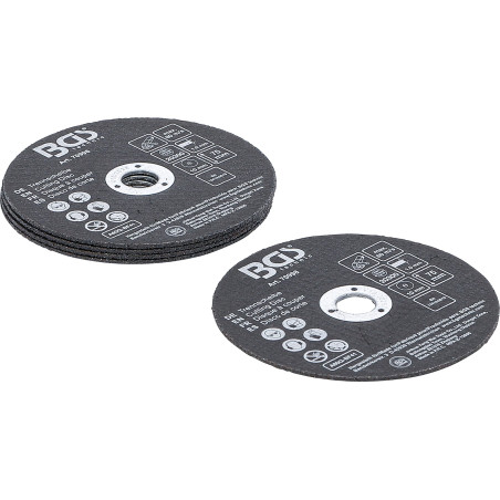 BGS 70998 | Jeu de disques à couper | pour acier inoxydable | Ø 75 x 1,0 x 10 mm | 5 pièces