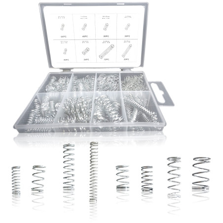 Kit de ressorts de compression 246 pcs. Ressorts de compression en métal Ressorts en acier Kit de ressorts en spirale pour l'out